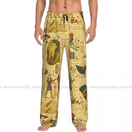 Men's Sleepwear Men Sleep Bottoms Male Lounge Trousers Ancient Egypt Theme Pyjama Pants
