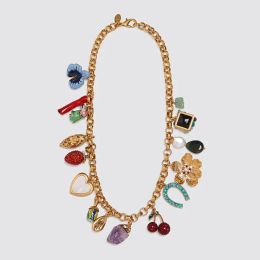 Necklaces 2024 New ZA Indian Ethnic Statement Choker Necklace Women Fashion Gold Color Chains Link Vintage Maxi Long Necklace Jewelry