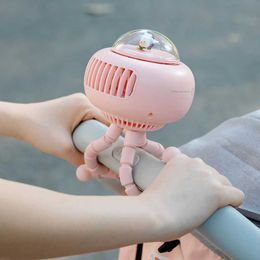 Other Appliances Baby shaking head fan octopus leaf electric fan lightweight portable charging mini handheld fan J240423