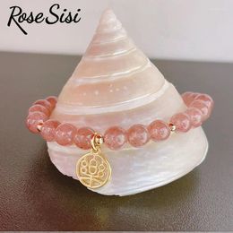 Charm Bracelets Rose Sisi Korean Strawberry Crystal Bracelet For Women Starfish Hand Scarf Friendship Gift Girls Jewelry