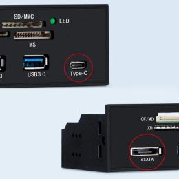 Hubs for Computer MultiPort PC Front Panel Internal USB3.0/3.1 eSATA Support TypeC SD/CF/TF/SDHC/MMC/SDXC/MD cards Reader Hub