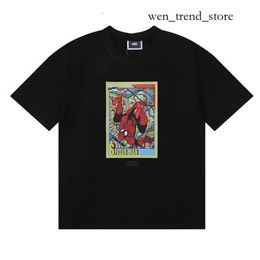 Kith Shirt 2023 Summer Mens Designer T Shirts Trends Brand Rabbit Paper Cutting Spider Print Round Neck Loose Casual Cotton T-Shirt Men And Women 297