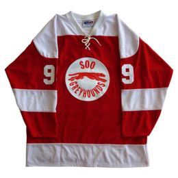 Hockey #99 Wayne Gretzky Soo Greyhounds Retro Ice Hockey Jersey Mens Stitched Custom any Number and name Jerseys