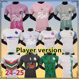 22 23 Algeria Algerie Mens Soccer Jerseys MAHREZ FEGHOULI SLIMANI BENNACER ATAL Home White Away Green Player version Wear Football Shirts