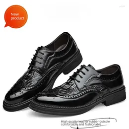 Dress Shoes Brogue Men's Leather Formal Wear British Style Carving Groom's High-End Full Business