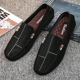 Casual Men Shoes Slip on Formal Loafers Moccasins Black Male Driving Flat Breathable Tenis Masculino Zapatillas Hombre 240410