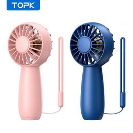 Other Appliances TOPK mini portable fan 1800mah USB electric fan 3-speed charging portable fan eyelash hand fan J0423
