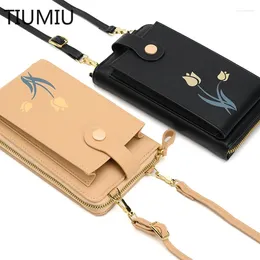 Evening Bags TIUMIUWomen's Messenger Phone Bag Small Crossbody PU Wallet Ladies Single Shoulder Coin Purse Leather Card Holder For Female