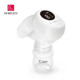 Enhancer Horigen Integrated Breast Pump Portable Electric Breast Pump for Breastfeeding LED Screen 2 Modes 9 Suction Level Low Noise