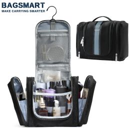 Bags BAGSMART Hanging Makeup Bag Women Fashion Transparent Toiletry Bag Waterproof Cosmetic Storage Contain Case Men Travel Organiser