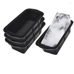 Baking Moulds 4 Piece Ice Block Mould Black Silica Gel Reusable Silicone For Bath Chiller