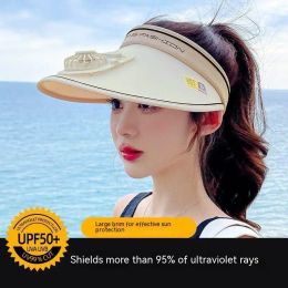 Accessories Summer Sun Hat with Fan Beach Hat 3Speed Regulation Electric Fan Empty Cap Fishing Hiking Cap Sun Visor Breathable Golf Hat