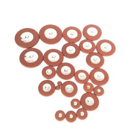 Saxophone 25/26/28pcs Tenor/Alto/Soprano Saxophone Sax Pads Sheep Leather Replacement Brown Fuax Easy Instal Portable Professional Pad