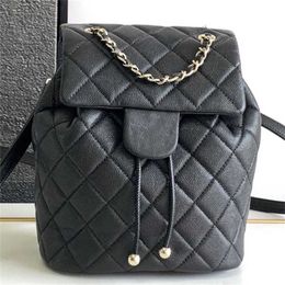 Tote bag high definition Xiaoxiangfeng popular internet celebrity also features 23s Salzburg and backpack with diamond grid lychee pattern chain leather