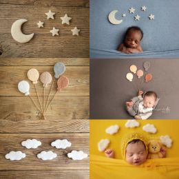 Accessories Baby Photography Lovely Wool Stars And Moon Birthday Party Decor for Newborn Photobooth Handmade Soft Baiyun Props Accessories