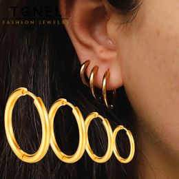 Earrings Steel Hoop Earrings For Women Men Stainless Steel Small Gold Colour Earring Korea Cartilage Piercing Classic Jewellery Accessories