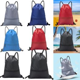 Outdoor Bags Sport Storage Bag Universal Fitness Drawstring Large Capacity Nylon Waterproof Oxford Zipper Swimming Beach Camp