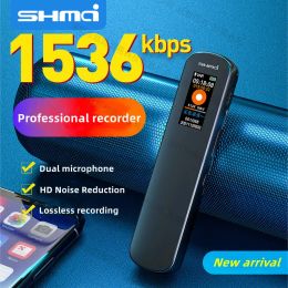 Rings Shmci F1 Professional Dictaphone 32GB PCM 1536KBPS Recording Dual Mic MP3 Player Mini Audiototext Digital Voice Recorder