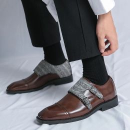 Britische Männer Hochzeitskleiderschuhe Freiwilligenschuhe Plus Size 38-48 Party Luxus Büro Business Casual Schuhe Sleader