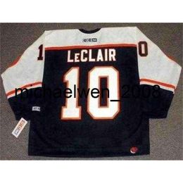 Kob Weng JOHN LeCLAIR 2002 CCM Turn Back Hockey Jersey All Stitched Top-quality Any Name Any Number Any Size Goalie-Cut