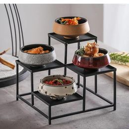 Bowls Ceramic Bowl Creative Wrought Iron Storage Rack Dessert Appetizer Featured Els Restaurant Table Kitchen Utensils