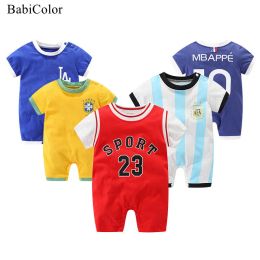One-Pieces Newborn Baby Boy Clothes Summer Sports Wind Jumpsuit Children's Baby Girl Rompers Toddler Baby Jumpsuits Baby Boys Jumpsuits