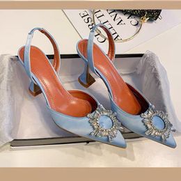 Vintage amina muaddi designer sandals high heeled women classic slingbacks bowtie sandals women comfortable dressy luxury sandal woman outdoor sh040 B4