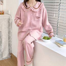 Dresses Autumn Winter Thick Cotton Padded Maternity Nursing Sleepwear Sets Sweet Pamas Suits Clothes Pregnancy Sleep Home Lounge Wear