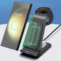 Chargers Wireless Charging Station for Samsung Charger 3 in 1 for S23/S22/S21/Note 20, Galaxy Watch 6/6 Classic/5/5 Pro/4, Buds 2 Pro/Pro