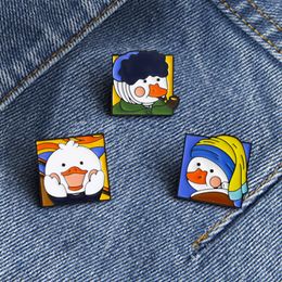 funny oil painting animals enamel pin Cute Anime Movies Games Hard Enamel Pins Collect Metal Cartoon Brooch Backpack Hat Bag Collar Lapel Badges