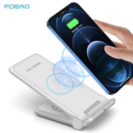 Chargers FDGAO 25W 2 In 1 Foldable Wireless Charger For iPhone 14 13 12 11 X 8 XS XR Airpods Pro Samsung S23 Fast Charging Dock Station