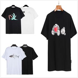 mens t shirt graphic tee tshirt clothes designer shirt summer Crystal Embellishment Classic flame logo print applique 230g double yarn fabric Palmprint tee