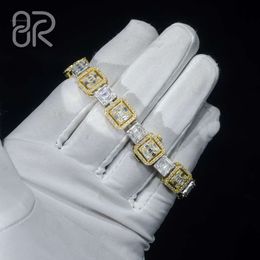 8Mm 8" VVS Moissanite Diamond Tennis Bracelet Strong Bling Gold Plated Link Chain Sier Fancy Jewellery