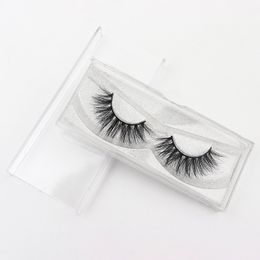 1 pairs 100% Pure handmade Natural long Cotton band Privat label Faux mink multilayer eyelashes extentions