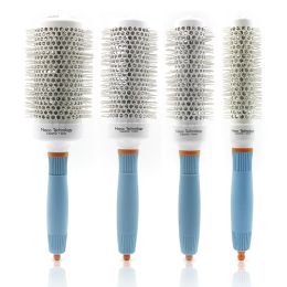 Straighteners Professional Antistatic Hair Comb High Temperature Aluminum Iron Round Comb 3 Size Hair Tools Hair Brush