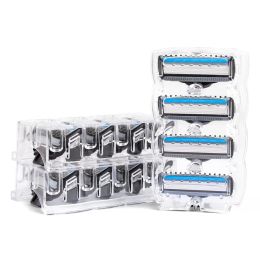 Blades QShave Men Shaving Razor Blade Refill X5 Blade Plus 1 Trimmer Blade, 12 pcs (Only Blades No Handle)