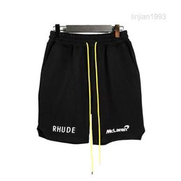 Designer Clothing short casual Rhude Trend brand Shorts Summer High Street Fashion Letter Embroidery Loose Relaxed Mens Womens Capris Fog Joggers Sportswear