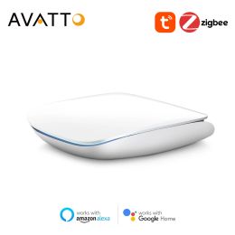 Control AVATTO Tuya Zigbee 3.0 Gateway Hub,Smart Home Bridge Smart Life APP Wireless Remote,Voice Control for Alexa Google Home