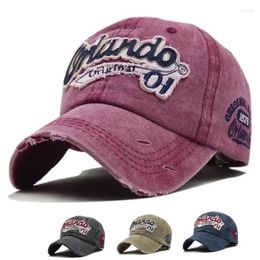 Ball Caps Old Collection Denim Washed Orlando 01 Embroidered Street Hip-Hop Men And Women's Fashionable Cool Trend Baseball Cap