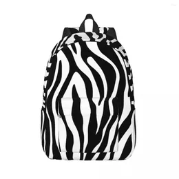 Backpack Men Women Large Capacity School For Student Funny Zebra Skin Print Bag