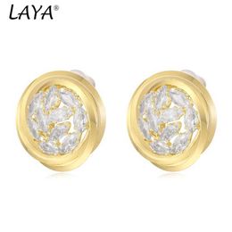 Charm LAYA New Gift Zircon Stone Drop Copper earrings Womens Earrings Fashion Elegant Party Jewellery delicate Earrings with 2024 Y240423