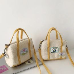 Bag Winter Soft Plush Tote Women Cartoon Imitation Lamb Hair Shoulder Crossbody For 2024 Female Shopper Bolsa