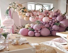 134pcs Doubled Pink Balloons Garland Wedding Decoration Double Blush Nude Ballon Arch Kit DIY Birthday Party Baby Shower Decor 2102136085