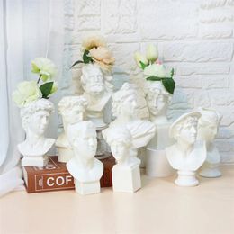 Vases Unbreakable Creativity Avatar Resin Character Handicraft Furnishings Handmade Modern Home Decoration Arrangement Flower