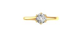 S925 Yellow Gold Vintage Style Unique Engagement Ring