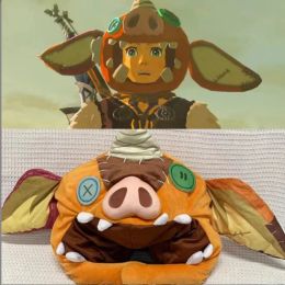 Pillow Game The Legend of Zelda Bokoblin Pig Hat Cosplay Headgear Plush Winter Warm Helmet Neck Pillow Mask Chrismas Party Kid Gifts