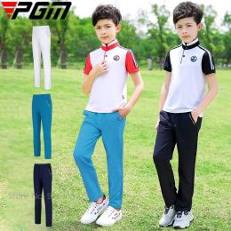 Pants Pgm High Elastic Kids Golf Pants Breathable Boys Golf Long Trousers Windproof Children Golfing Sweatpants Casual Clothes Mxxl