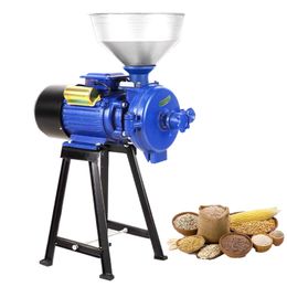 220V Electric Grinding Machine Powder Grain Spice Corn Crusher Household Commercial Wet and Dry Food Grinder Mill Flour