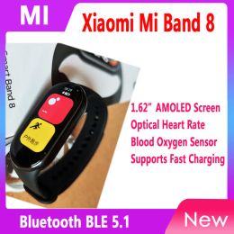 Wristbands Xiaomi Mi Band 8 Smart Bracelet AMOLED Screen Miband 8 Blood Oxygen Fitness Traker Bluetooth Waterproof Smart Band 8