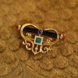 Brooches Baroque Style Metallic Brooch Vintage Symphony And Pins Clothes Suit Clip Pin Accessqries Gift